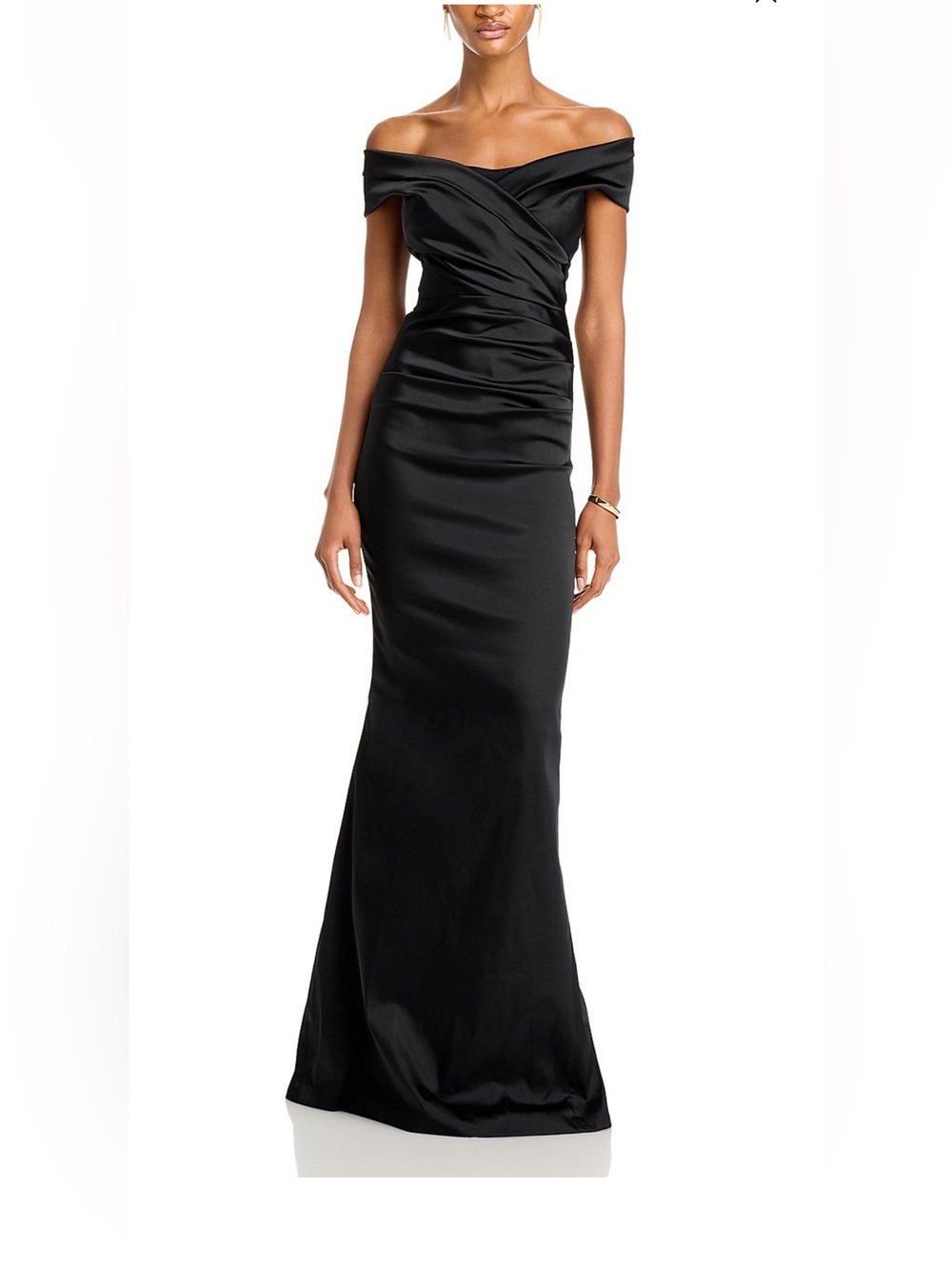 Elegant Off-Shoulder Black Maxi Dress
